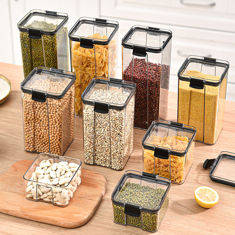 Coffee Tea Sugar Canister Set - الجرار مختومة المطبخ الحبوب التخزين المنظم