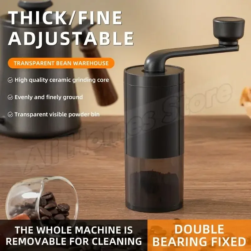 Burr Hand Grinder - مطحنة قهوة يدوية احترافية قابلة للتعديل
