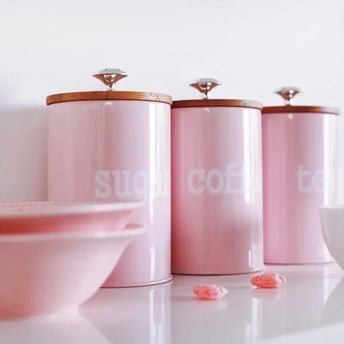 Coffee Tea Jar Set - 3 قطعة/المجموعة الشاي القهوة السكر تخزين