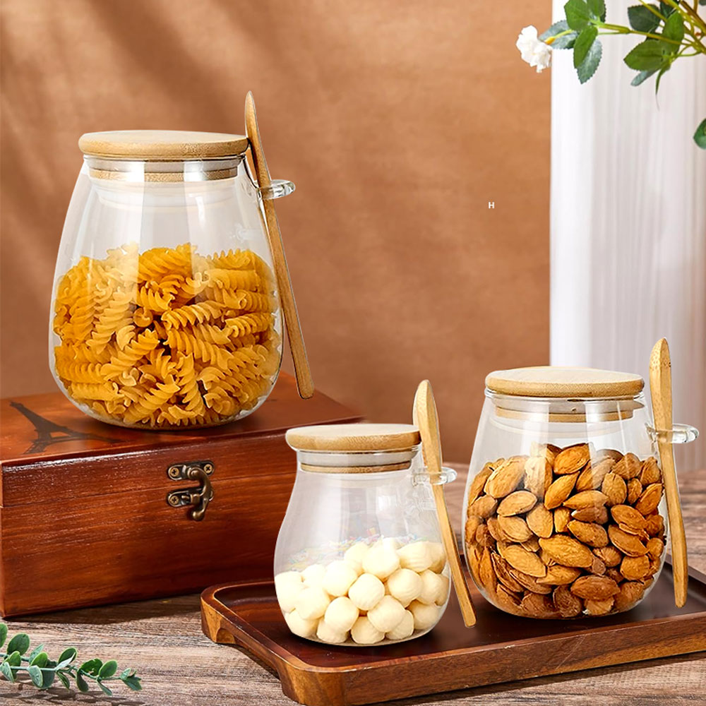 برطمان زجاجي بملعقة وغطاء ، بر - مراجعة Coffee Tea Sugar Canister Set وسعره