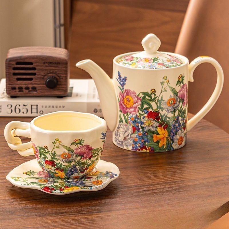 طقم شاي سيراميك أوروبي عتيق بن - مراجعة Coffee Tea Gift Basket وسعره
