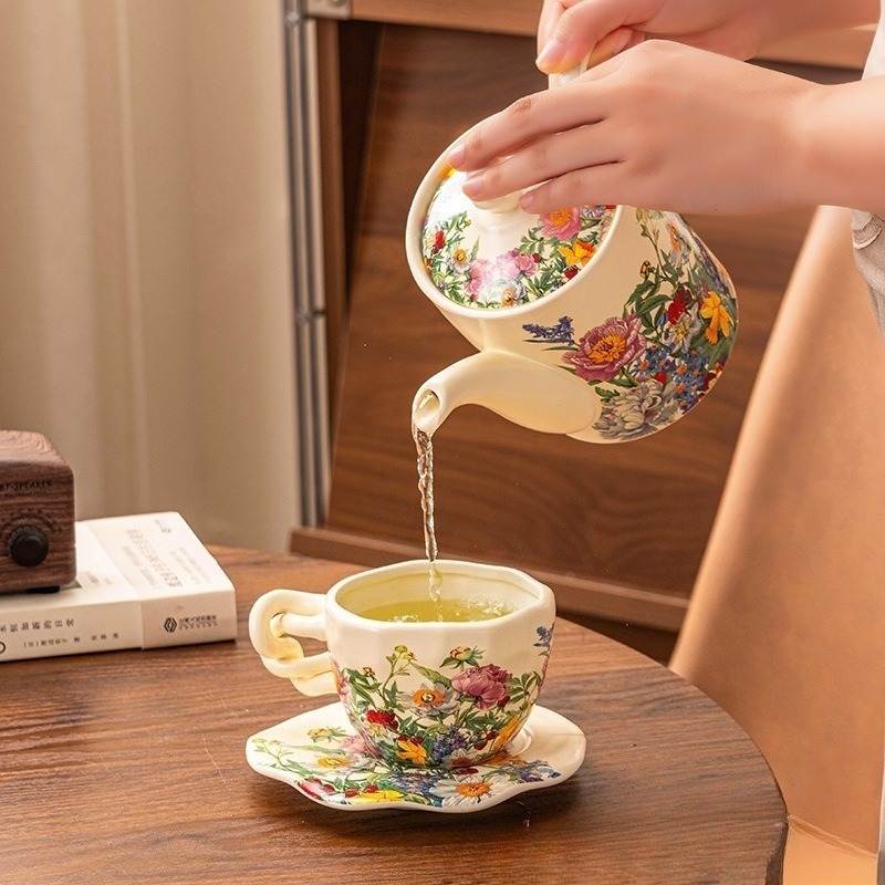 طقم شاي سيراميك أوروبي عتيق بن - مراجعة Coffee Tea Gift Basket وسعره