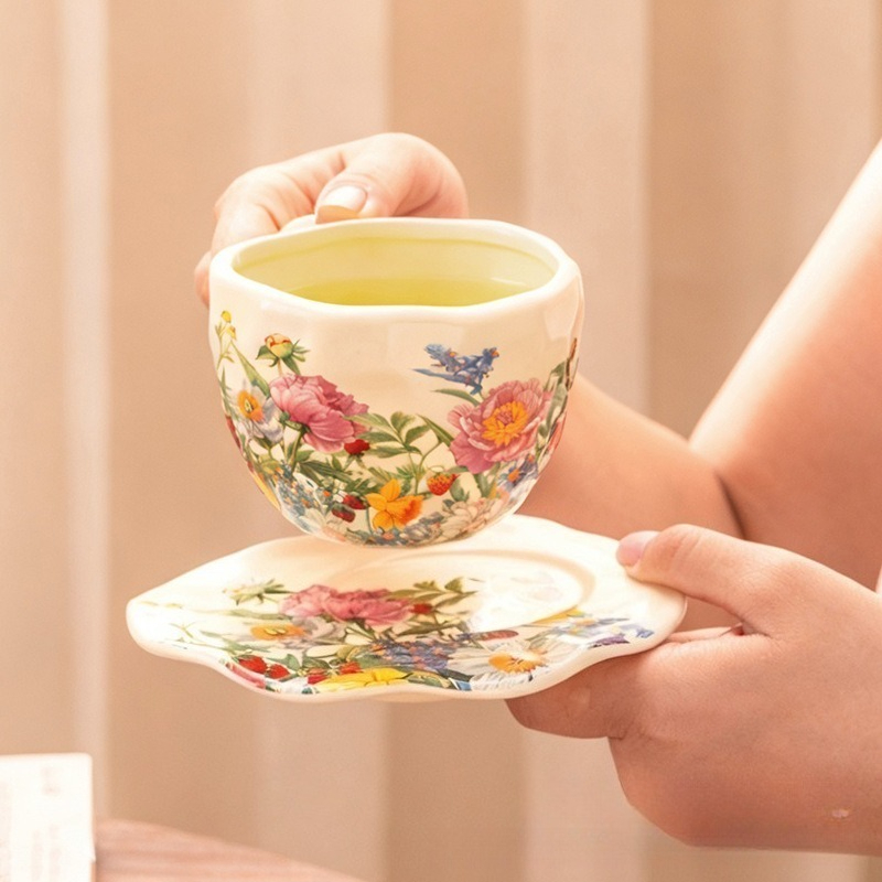 طقم شاي سيراميك أوروبي عتيق بن - مراجعة Coffee Tea Gift Basket وسعره