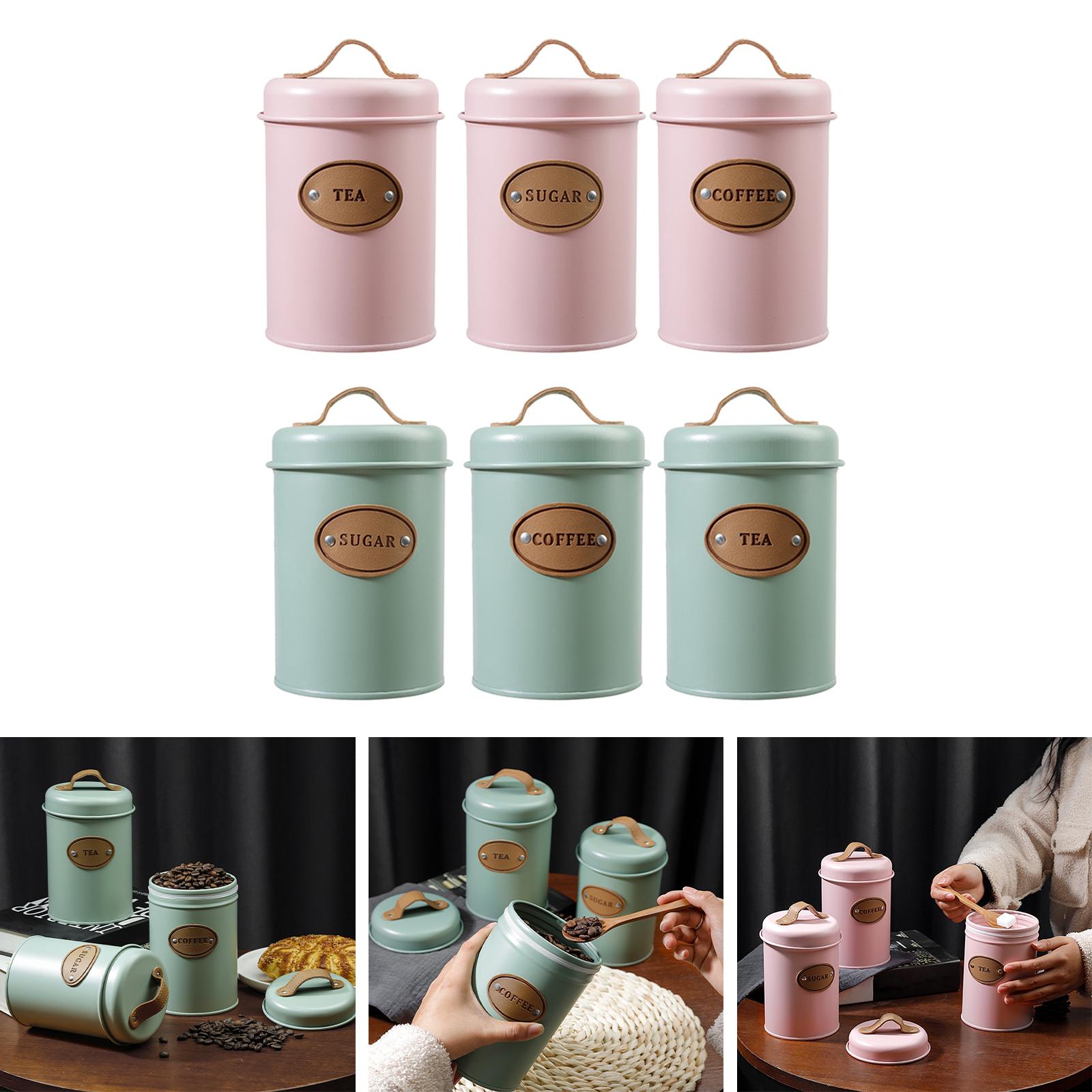 طقم حاويات مطبخ متعددة الاستخد - مراجعة Coffee Tea Sugar Container Set وسعره