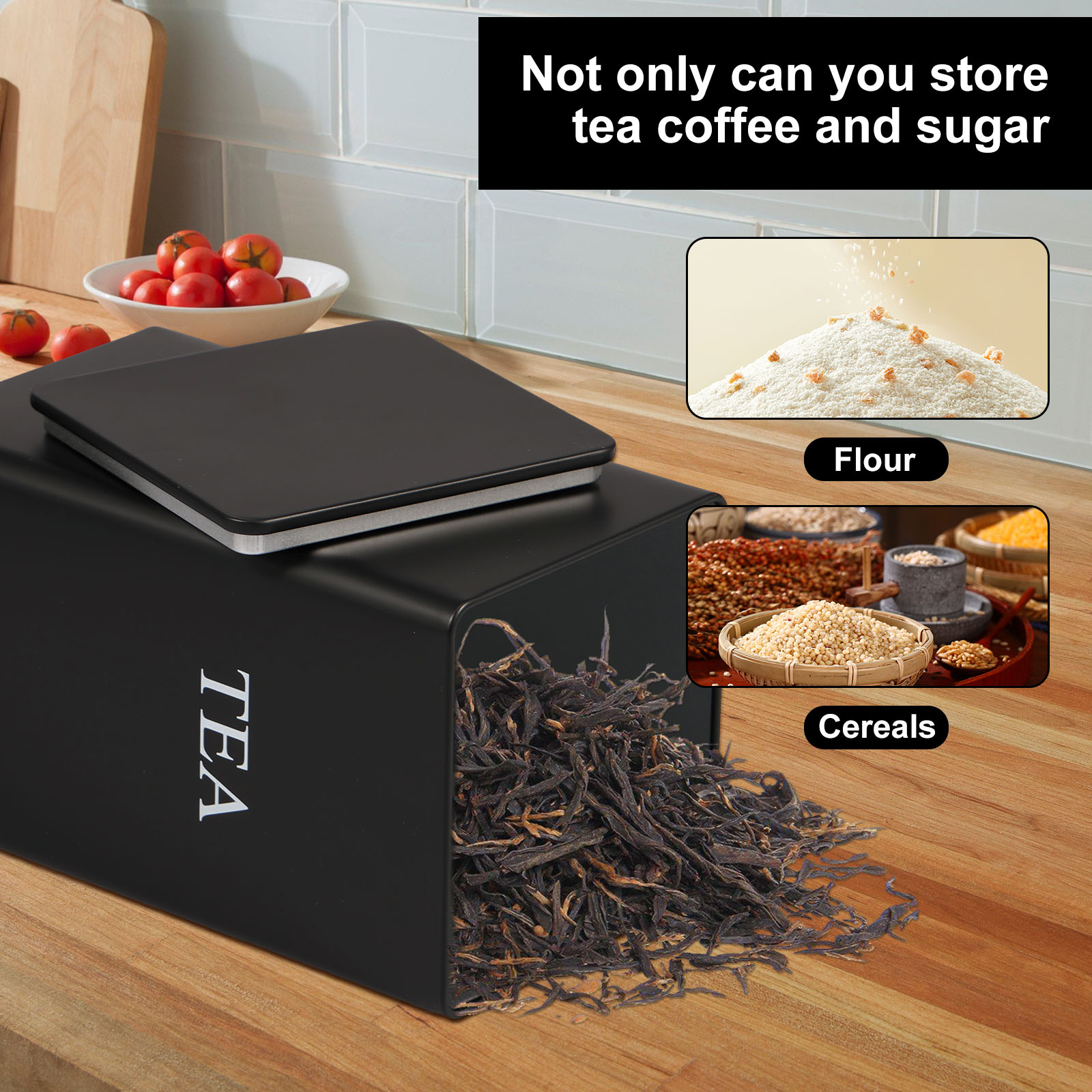 3 قطعة علب تخزين حبوب البن الش - مراجعة Coffee Tea Sugar Canister Set وسعره