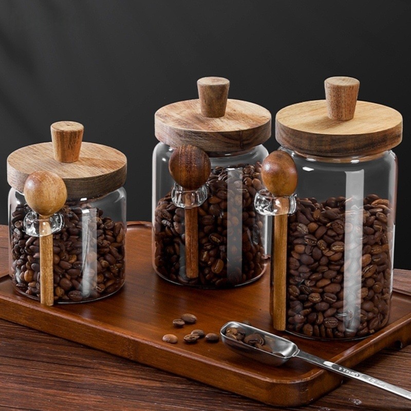 مجموعة علب زجاجية من ABJI مع أ - مراجعة Coffee Tea Sugar Container Set وسعره