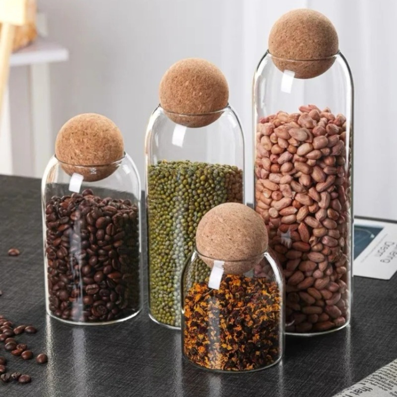 أوعية تخزين زجاجية بغطاء كروي  - مراجعة Coffee Tea Sugar Container Set وسعره