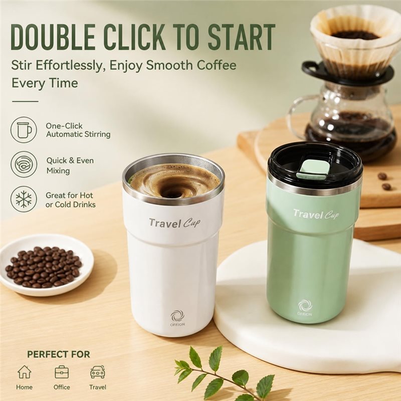 كوب خلط ذاتي التحريك قابل لإعا - مراجعة Coffee Tea Mix وسعره