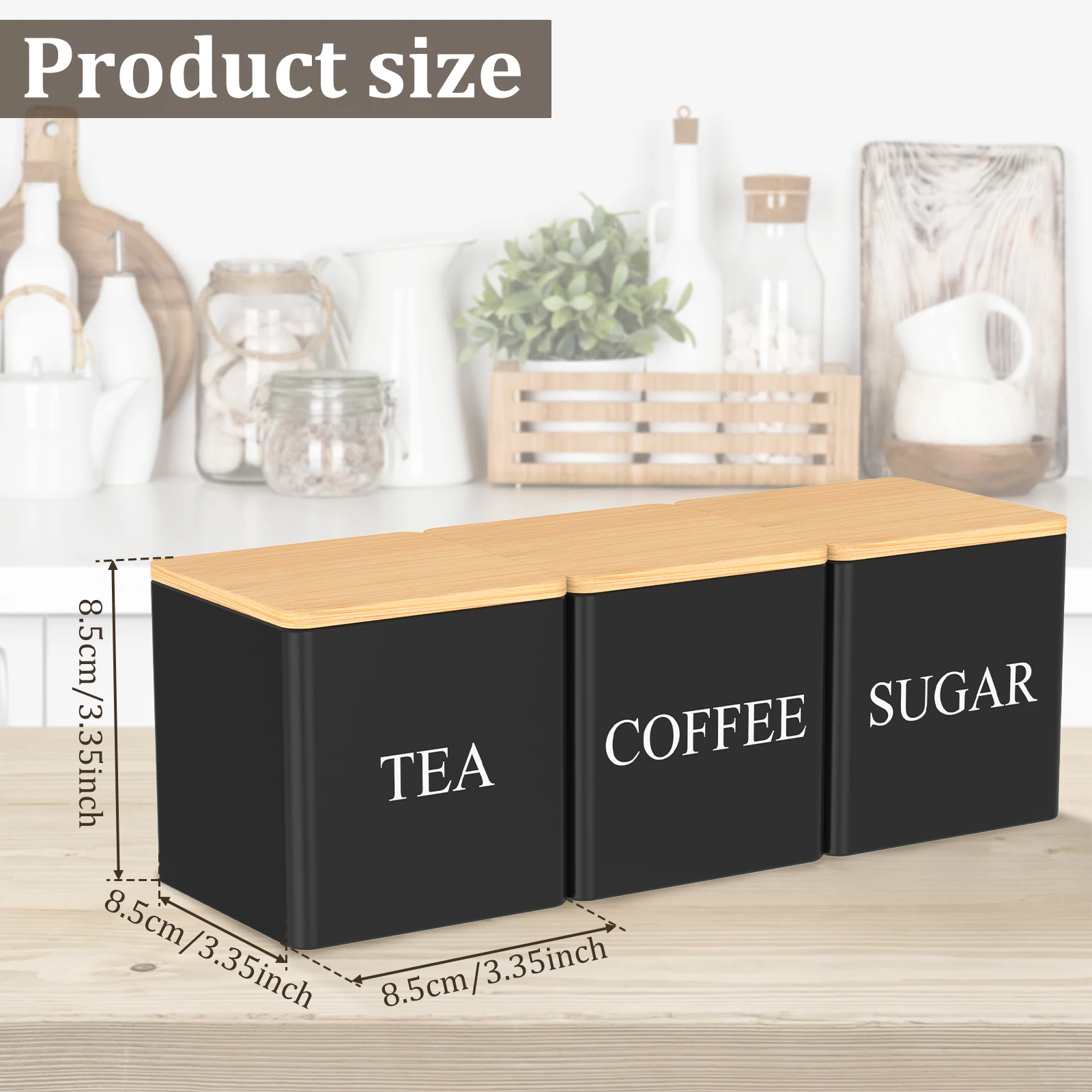 طقم من 3 قطع: علب شاي وسكر وقه - مراجعة Coffee Tea Jar Set وسعره