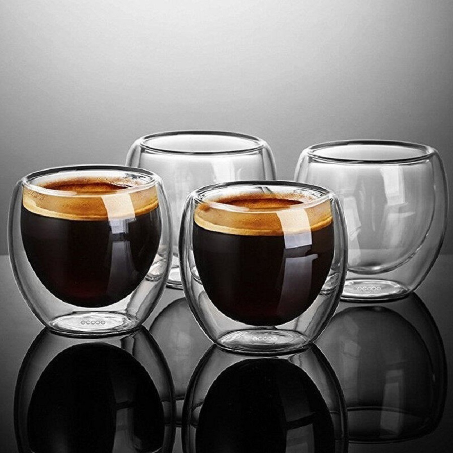 أكواب قهوة زجاجية مزدوجة الجدا - مراجعة Coffee Tea Mix وسعره