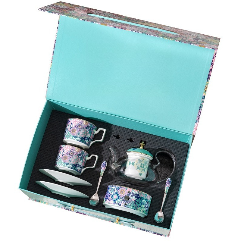 طقم فناجين قهوة وصحون من البور - مراجعة Coffee Tea For Garden وسعره
