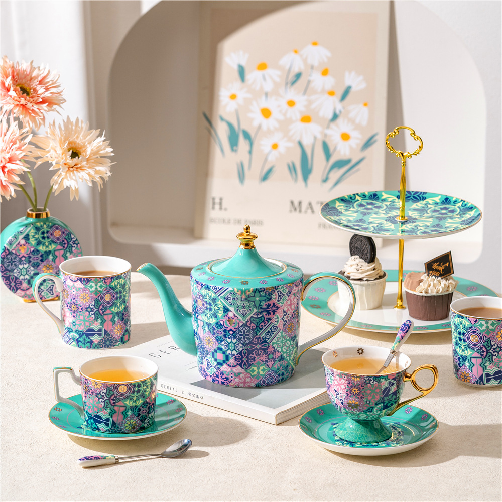 طقم فناجين قهوة وصحون من البور - مراجعة Coffee Tea For Garden وسعره