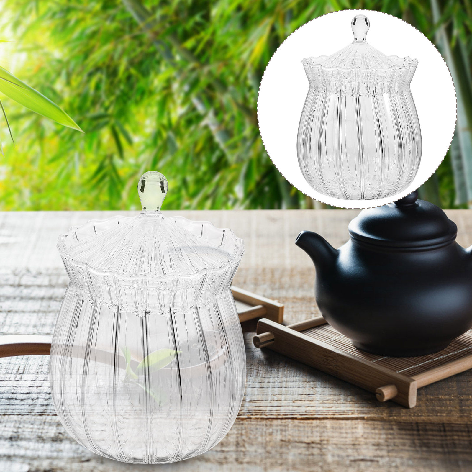 وعاء سكر زجاجي شفاف على الطراز - مراجعة Coffee Tea Jar Set وسعره