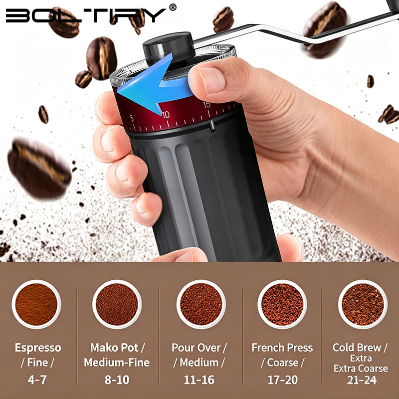مطحنة قهوة يدوية قابلة للتعديل - مراجعة Burr Hand Grinder وسعره