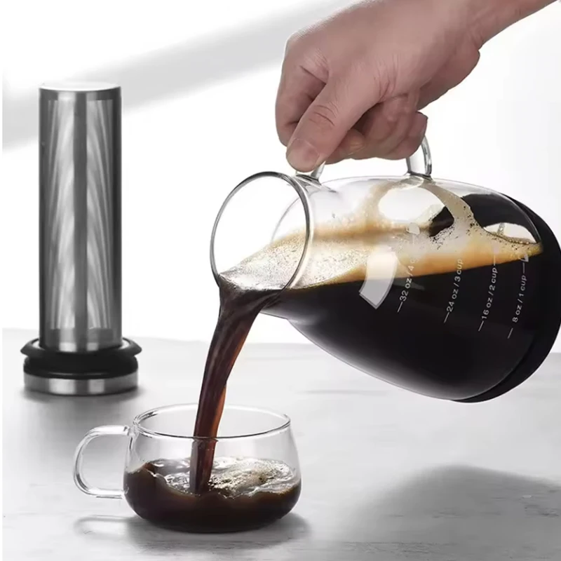 وعاء زجاجي لتحضير الإسبريسو وا - مراجعة Juice Tea Coffee وسعره