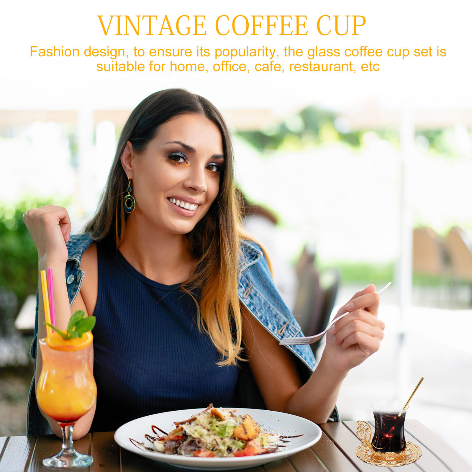 طقم أكواب قهوة زجاجية فاخرة مع - مراجعة Juice Tea Coffee وسعره