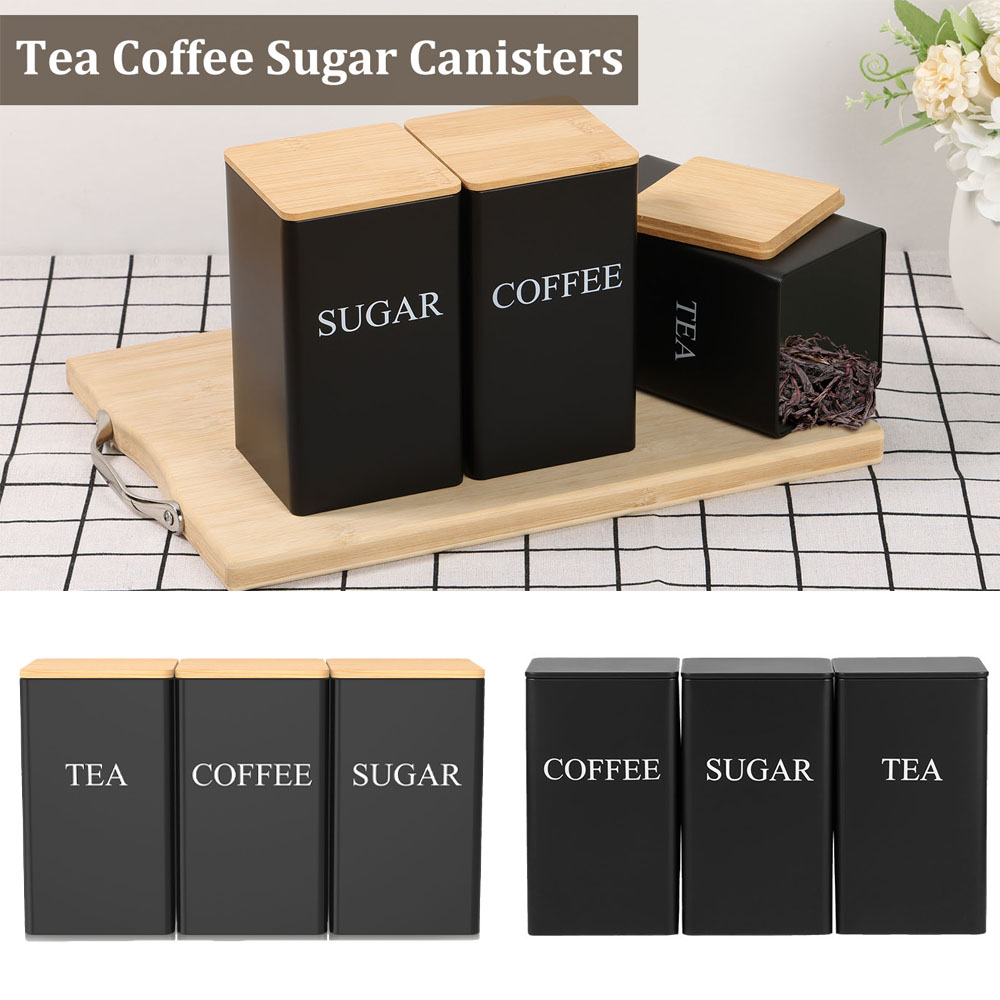 جرة تخزين حبوب البن، حاوية معد - مراجعة Coffee Tea Sugar Canister Set وسعره