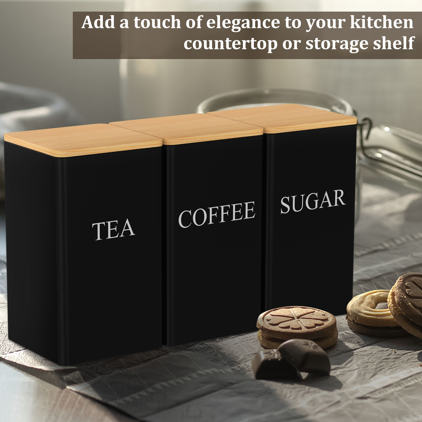 جرة تخزين حبوب البن، حاوية معد - مراجعة Coffee Tea Sugar Canister Set وسعره